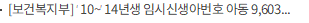 [보건복지부] ‘10~’14년생 임시신생아번호 아동 9,603명 전수조사 실시