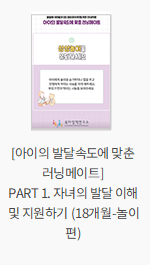 [아이의 발달속도에 맞춘 러닝메이트] PART 1. 자녀의 발달 이해 및 지원하기 (18개월-놀이편)