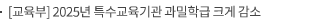 [교육부] 2025년 특수교육기관 과밀학급 크게 감소