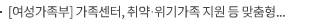 [여성가족부] 가족센터, 취약·위기가족 지원 등 맞춤형 가족서비스 제공