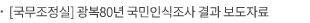 [국무조정실] 광복80년 국민인식조사 결과 보도자료