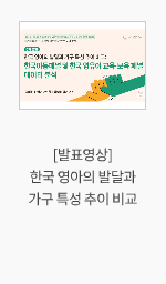 [발표영상] 한국 영아의 발달과 가구 특성 추이 비교
